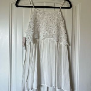 Womens White Tank Top Blouse Size Small